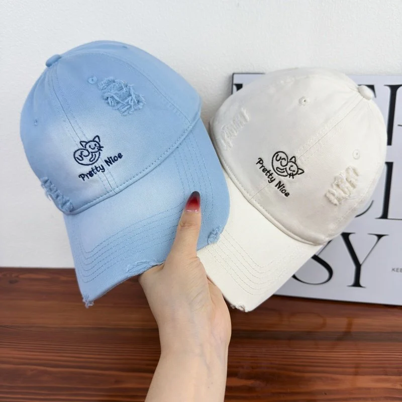 Damen Baseballkappe im Used-Look, lässig bestickt, Skanto