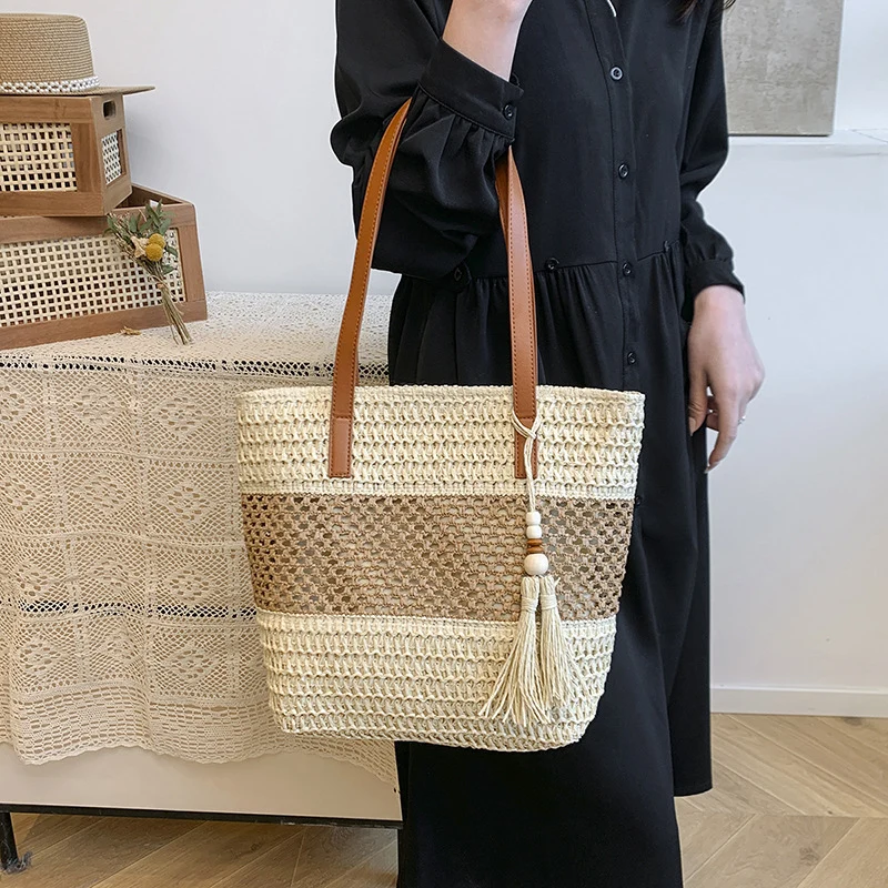 Stylische Makramee-Einkaufstasche Skanto