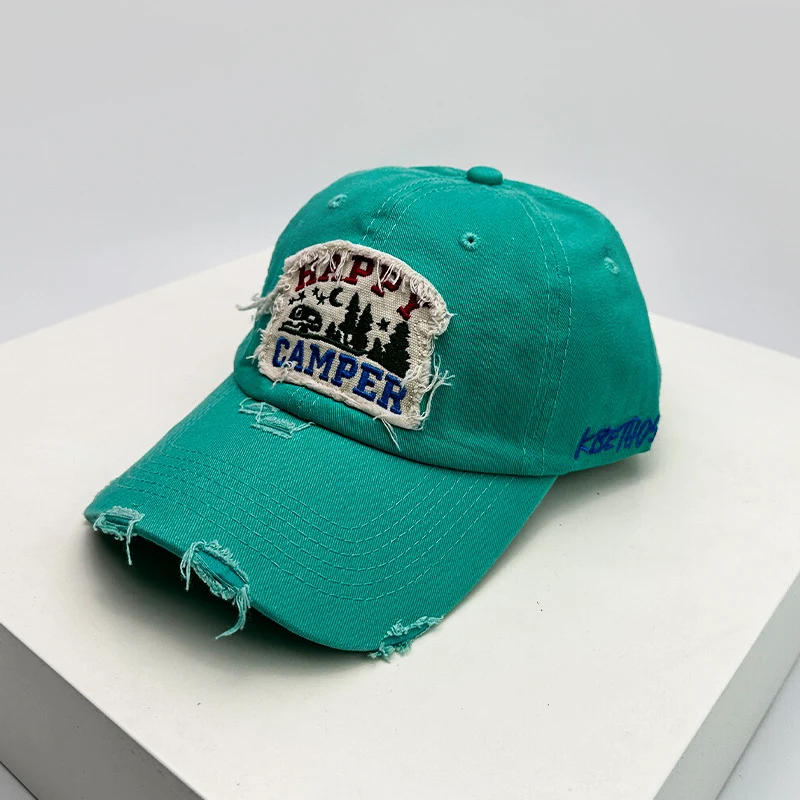 Herren Distressed Bestickte Campingkappe Skanto