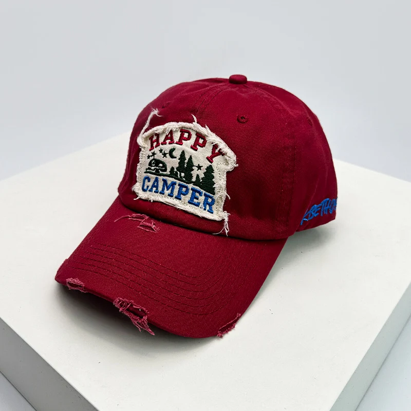 Herren Distressed Bestickte Campingkappe Skanto