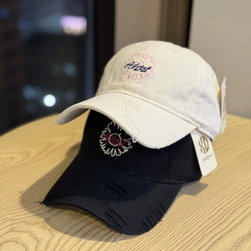Unisex Bestickte Baseballkappe mit Blumenmuster Skanto