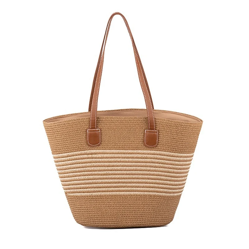 Strukturierte Bast-Strandtasche Skanto