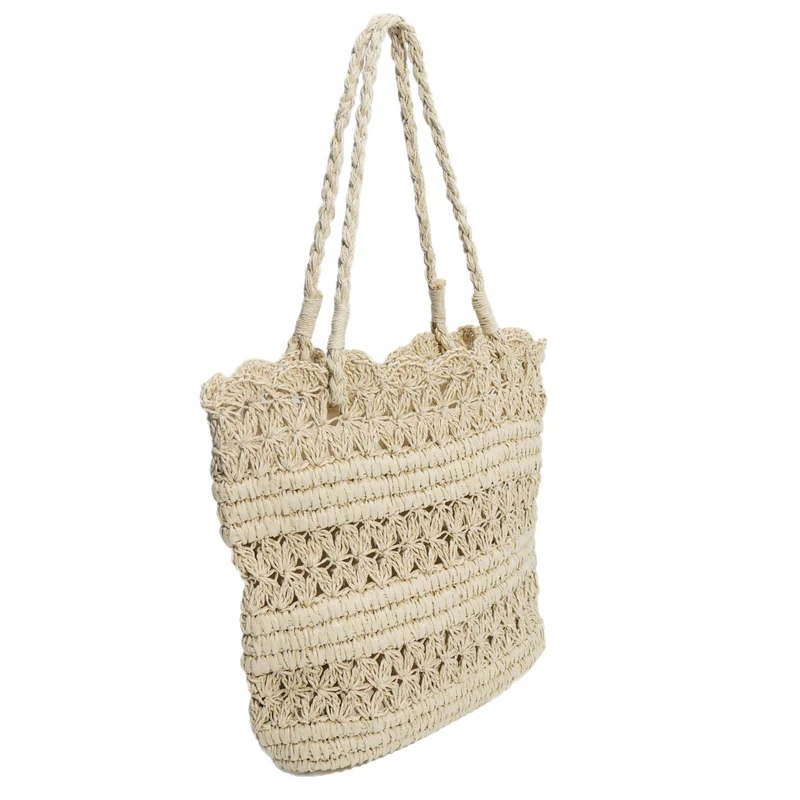 Geflochtene Strandtasche mit ungewöhnlichem Design Skanto