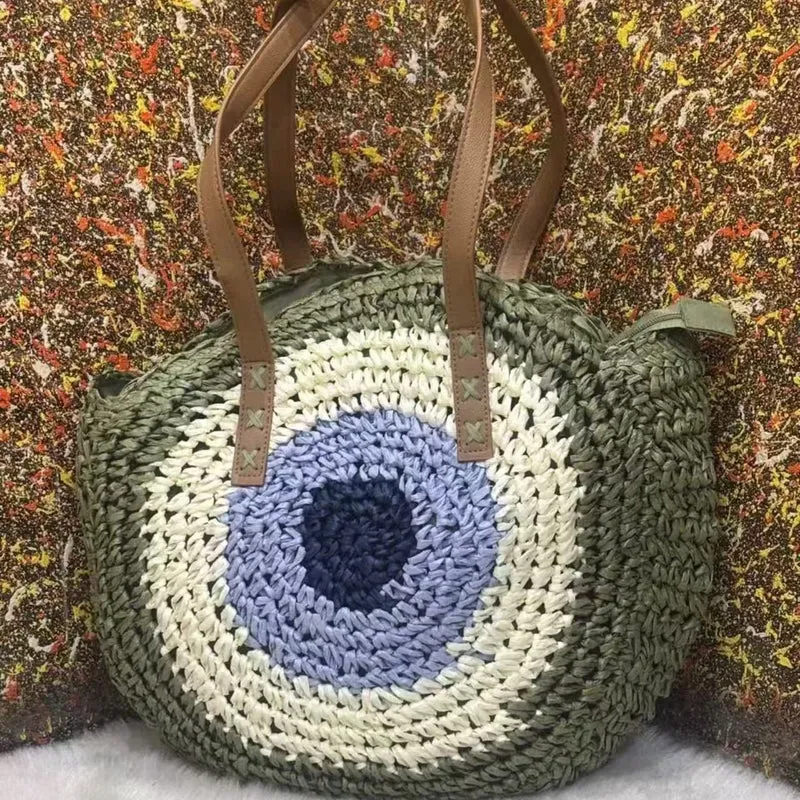 Runde Strohtasche Skanto
