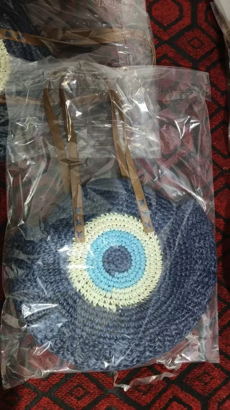 Runde Strohtasche Skanto