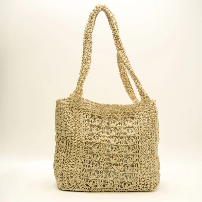 Handtasche im Boho-Stil aus geflochtenem Naturmaterial Skanto