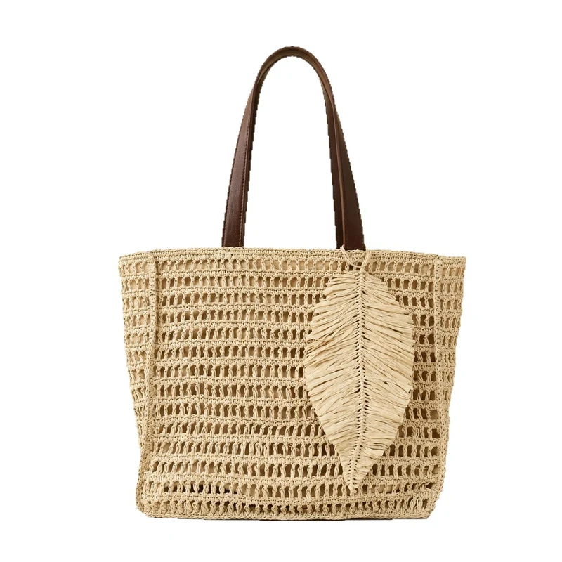 Handgefertigte Strandtasche aus Naturmaterialien Skanto