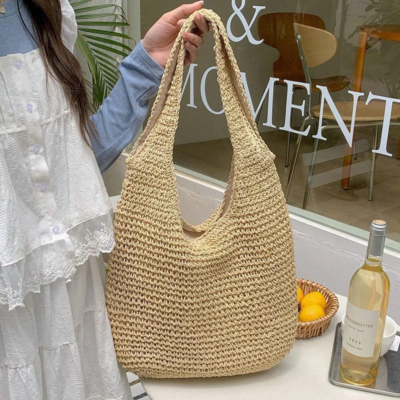 Elegante und vielseitige Strandtasche mit Ledergriffen Skanto