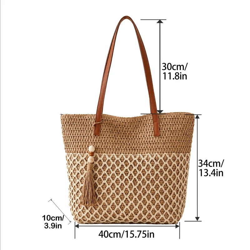Eleganter und geräumiger Raffia-Korb Skanto