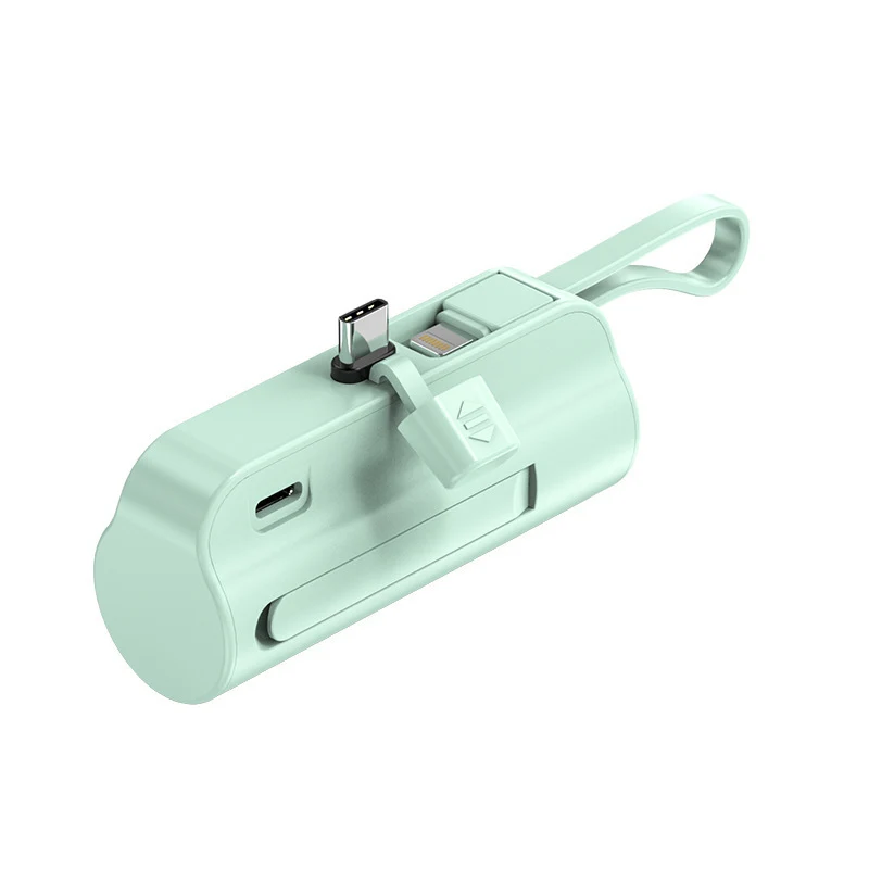 Tragbare Powerbank mit integriertem Ladekabel und ergonomischem Design Skanto