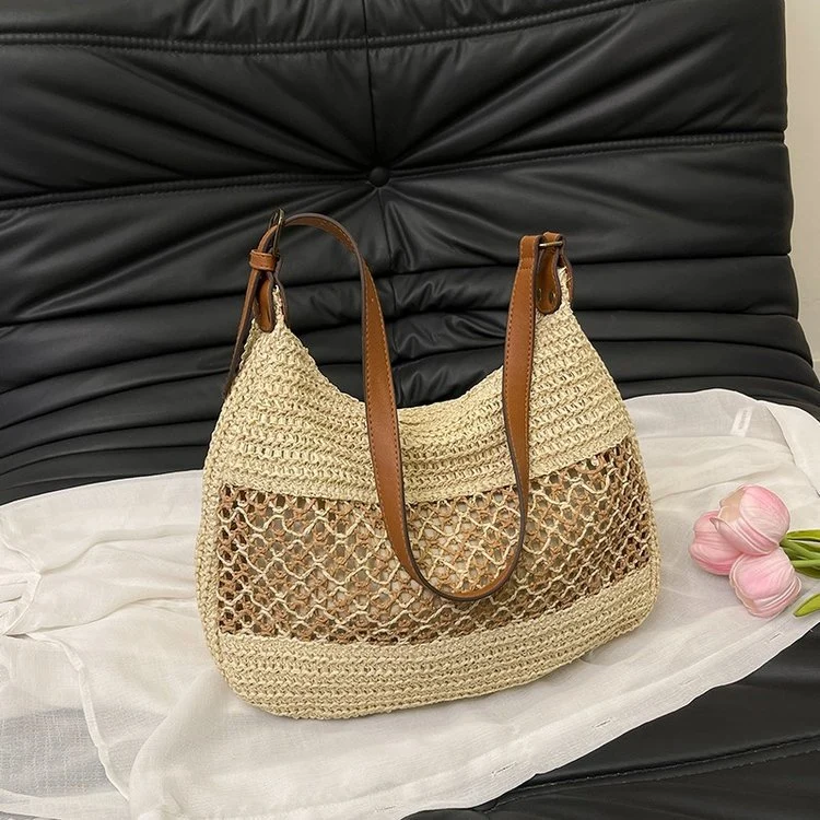 Klassische Schultertasche aus Naturmaterial Skanto