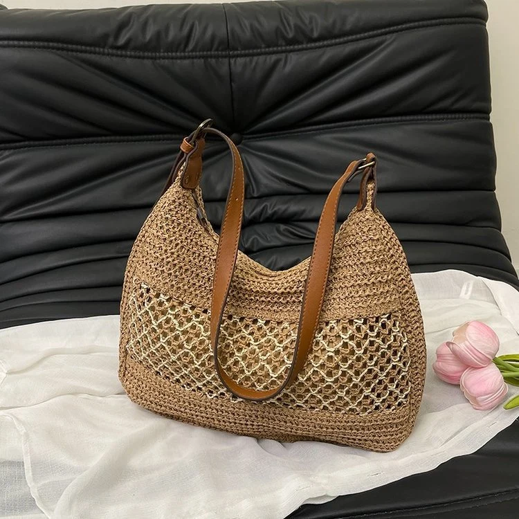 Klassische Schultertasche aus Naturmaterial Skanto