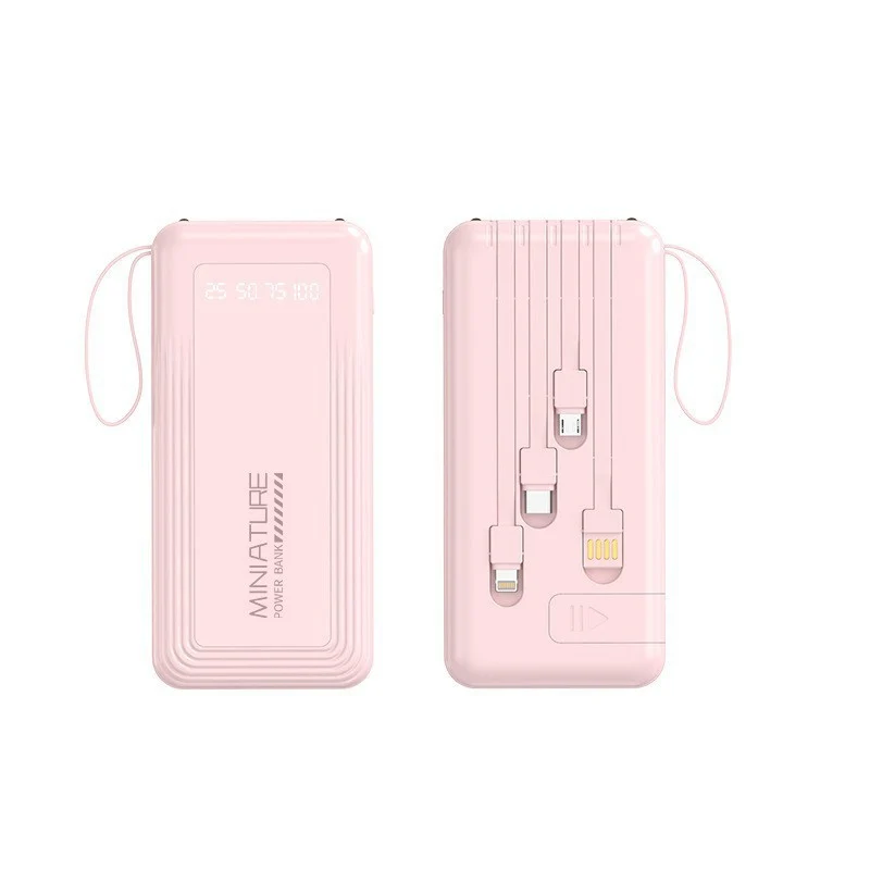 Mini-Powerbank mit integriertem Multifunktions-Ladekabel Skanto