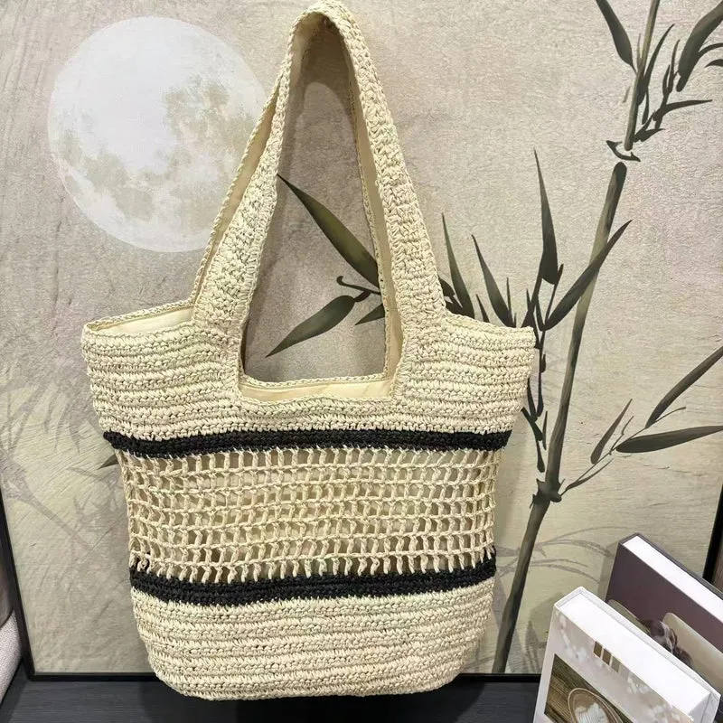Handtasche aus gewebtem Naturmaterial mit eleganter Textur Skanto