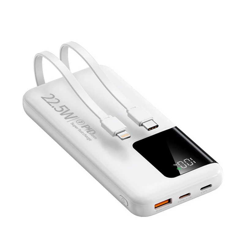Powerbank mit zwei Schnellladeanschlüssen und digitaler Kapazitätsanzeige Skanto