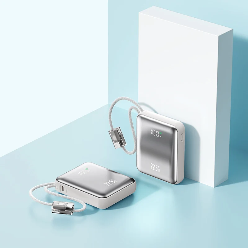 Tragbare Powerbank mit integriertem LED-Digitaldisplay und Echtzeit-Ladestatus Skanto