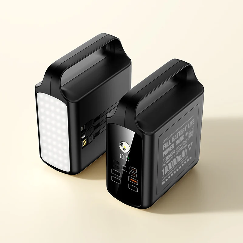 Tragbare Powerbank mit integrierter LED-Beleuchtung und hoher Kapazität Skanto