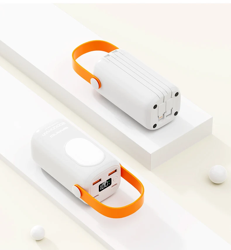 Tragbare Powerbank mit integriertem Tragegriff und digitaler Ladeanzeige Skanto