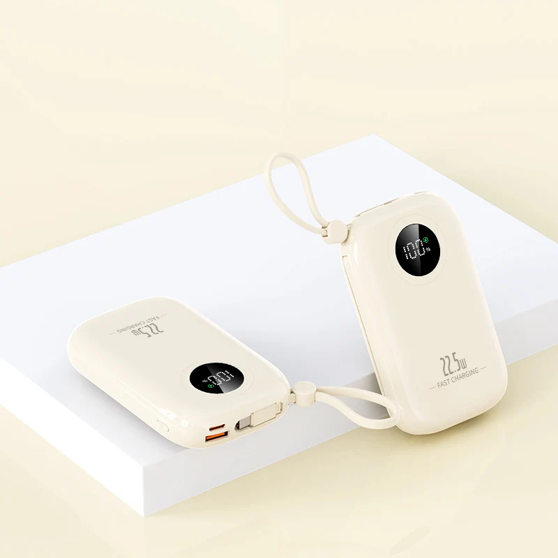 Ultrakompakte Powerbank mit digitaler Ladezustandsanzeige und Schnellladefunktion Skanto