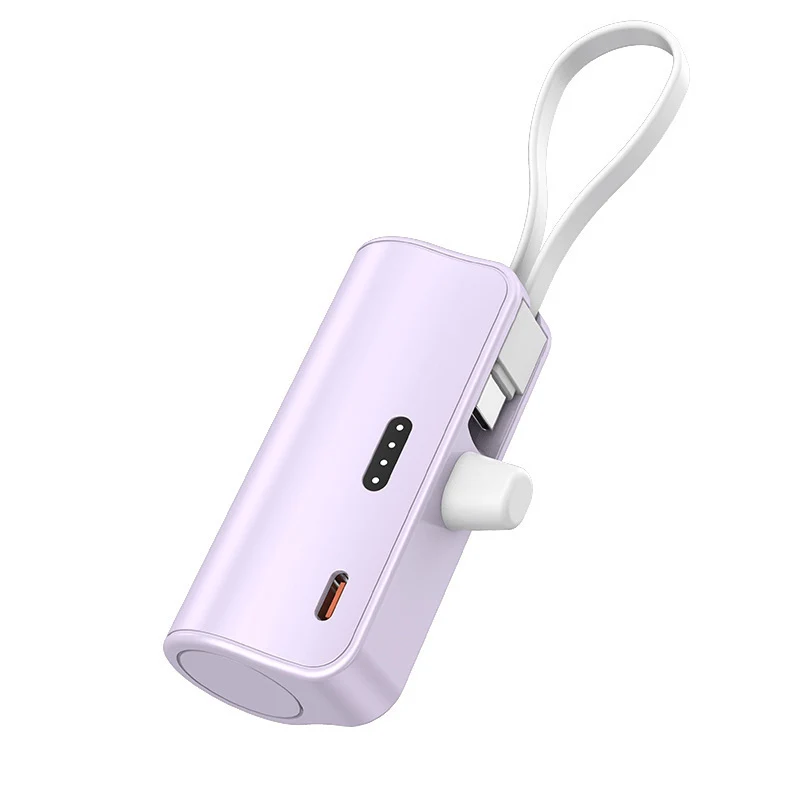 Tragbare Powerbank mit integriertem Ladekabel und kompaktem Design Skanto