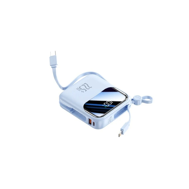 Tragbare Powerbank mit innovativem Kabelmanagement und Schnellladefunktion Skanto