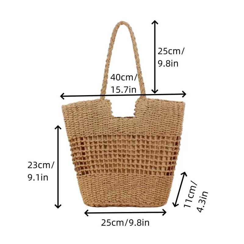 Gestreifte Strohtasche Skanto