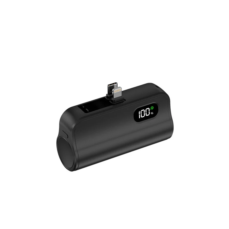 Kompakte Powerbank mit integrierter Ladefunktion und LED-Statusanzeige Skanto