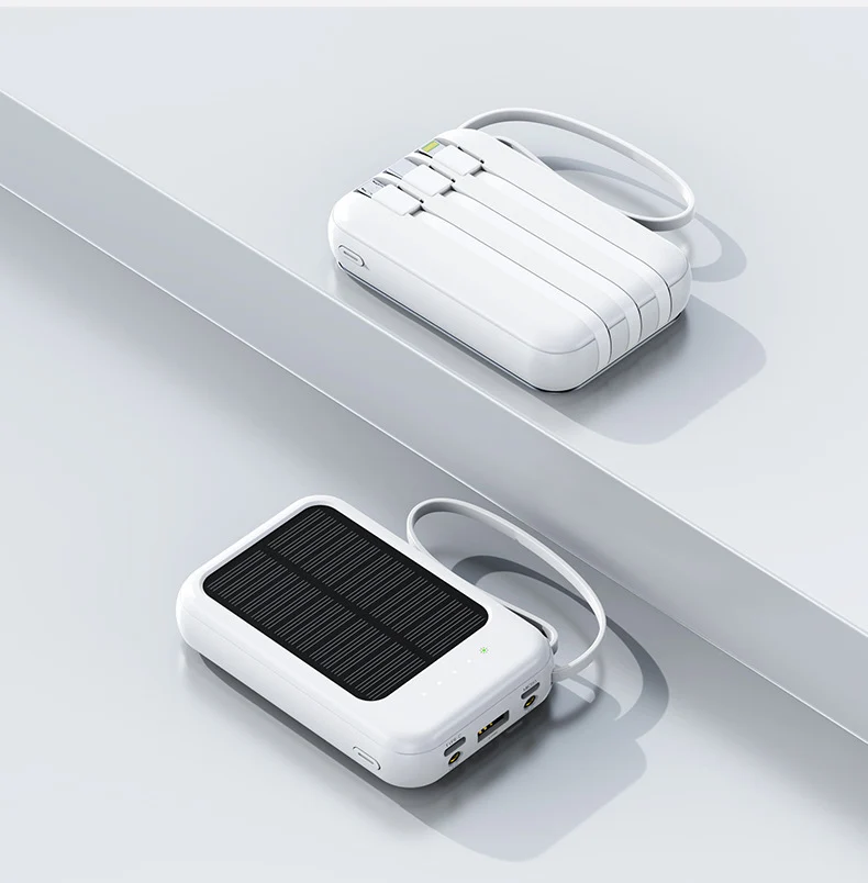 Tragbare Powerbank mit robustem Design und integriertem Ladekabel Skanto
