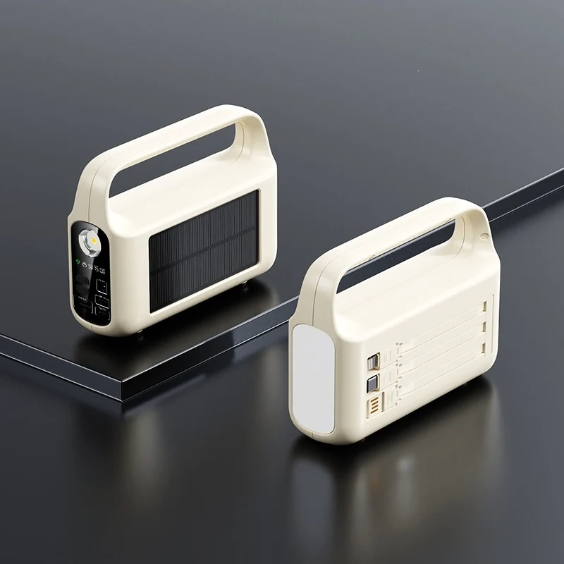 Tragbare Solar-Powerbank mit integriertem LED-Display und ergonomischem Griff Skanto