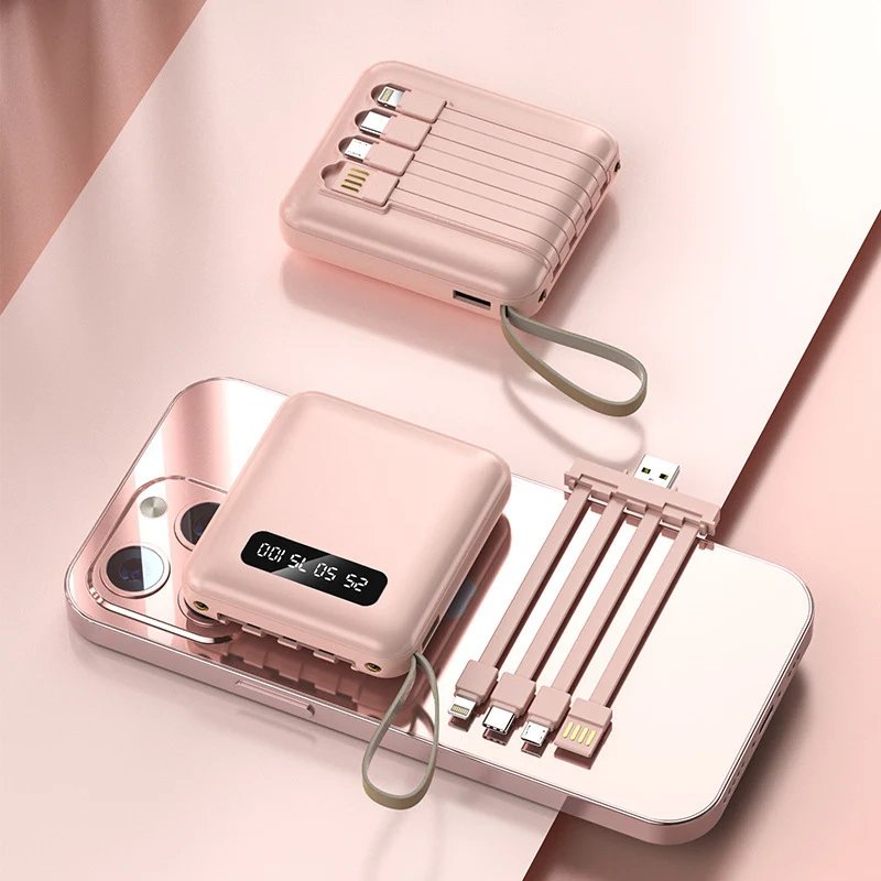Kompakte Powerbank mit integriertem Ladekabel Skanto