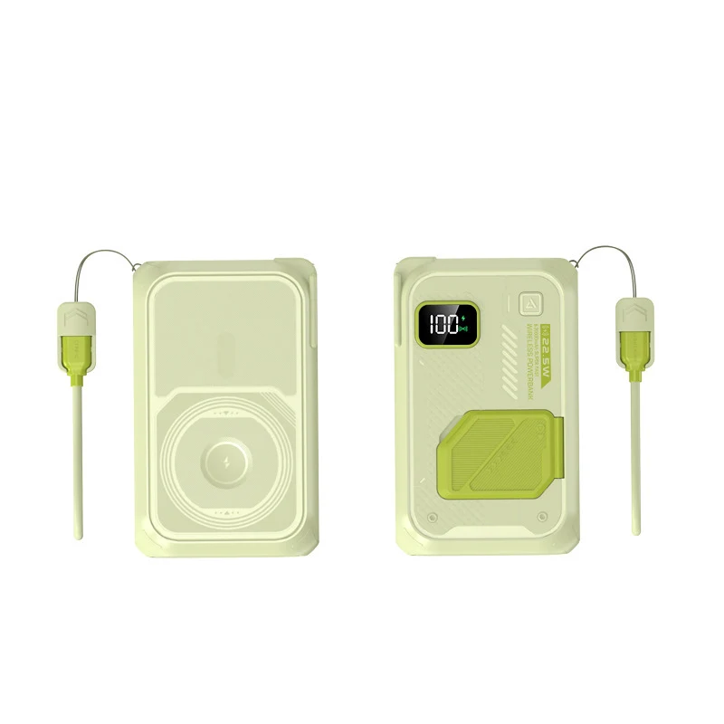 Hochleistungs-Powerbank mit kabelloser Ladefunktion und LED-Display Skanto