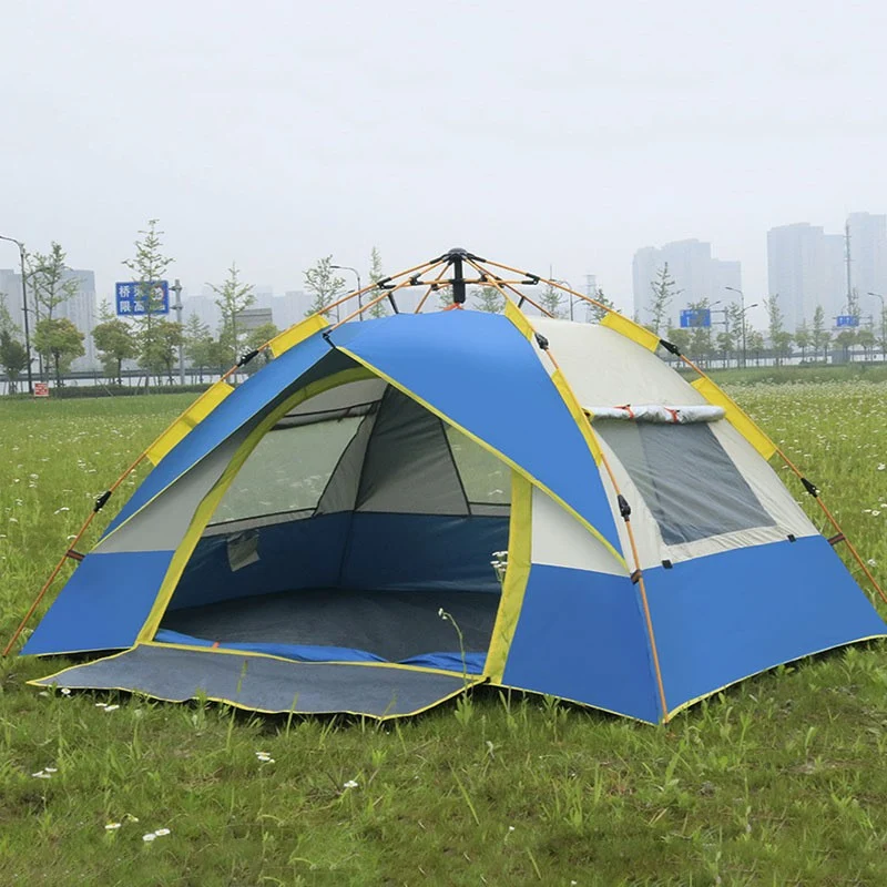 Familien-Campingzelt mit erweiterbarem Außenzelt und belüfteten Fenstern Skanto