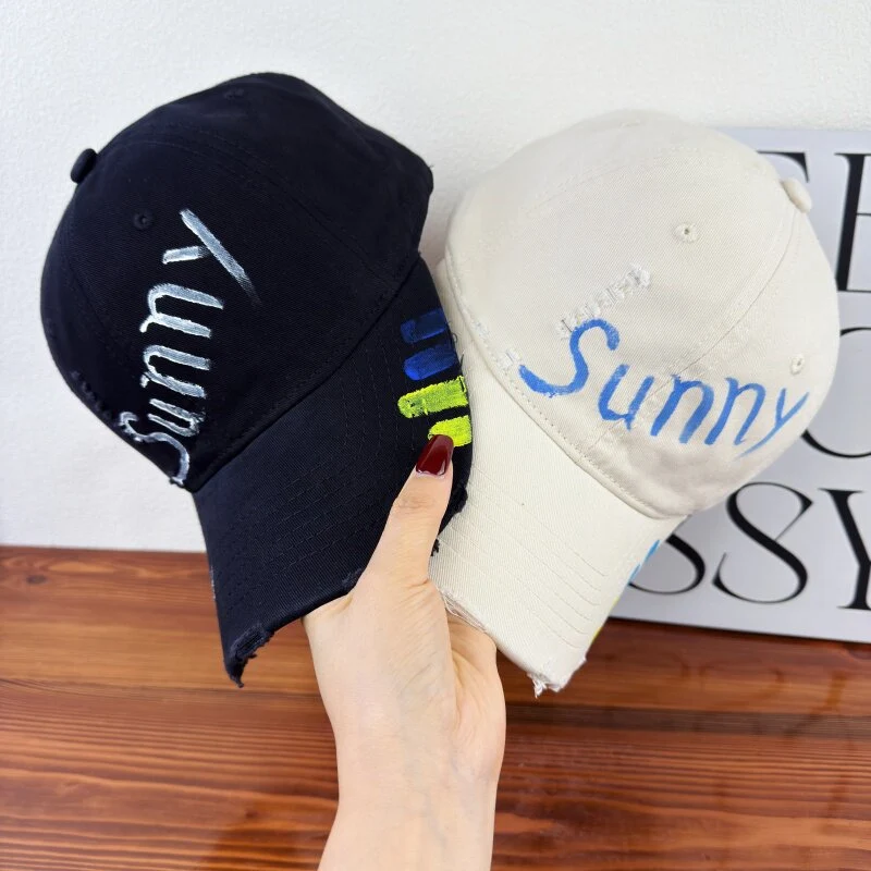 Damen Sonnenhut im Used-Look mit Grafik Skanto
