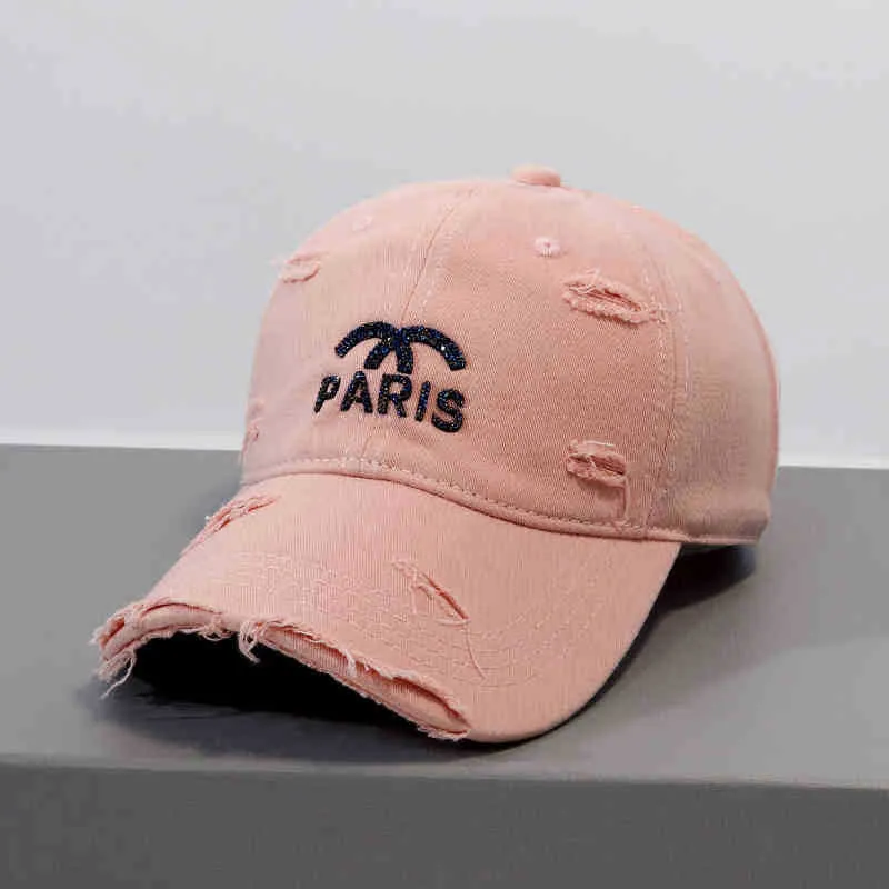 Damen Verstellbare Baseballkappe im Used-Look mit Grafik Skanto
