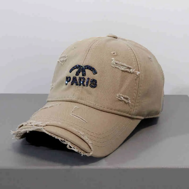 Damen Verstellbare Baseballkappe im Used-Look mit Grafik Skanto