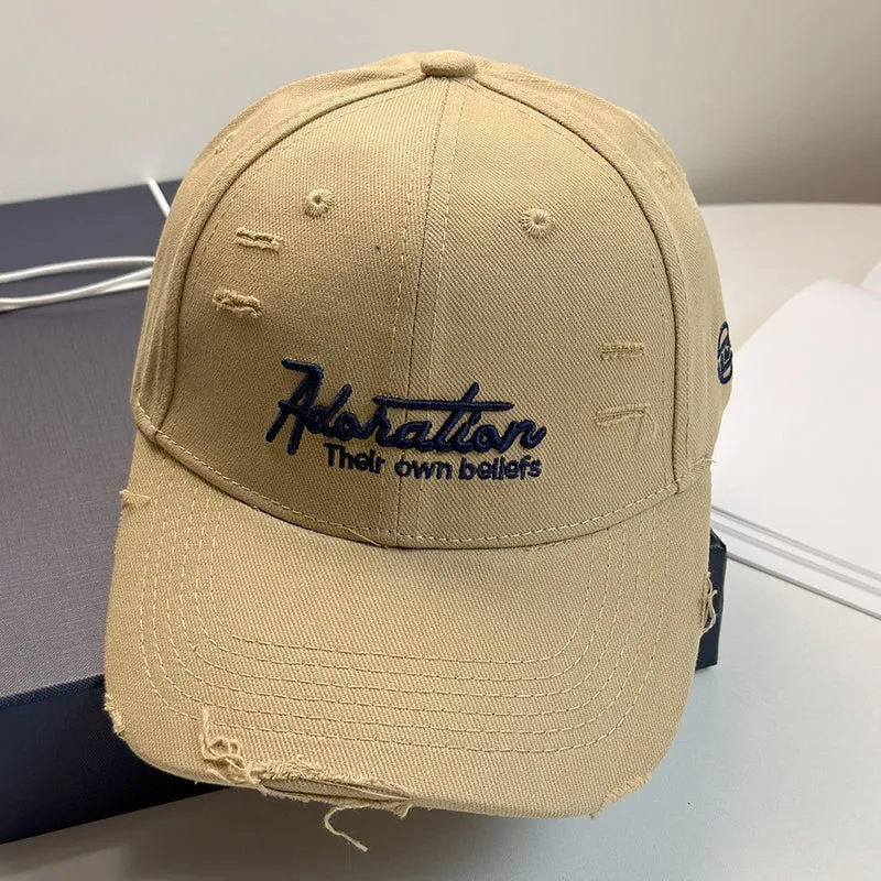 Damen bestickte Baseball Cap im Used-Look Skanto