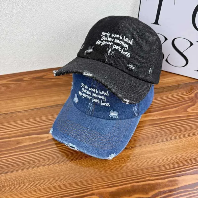 Damen Statement-Cap im Used-Look aus Jeans Skanto