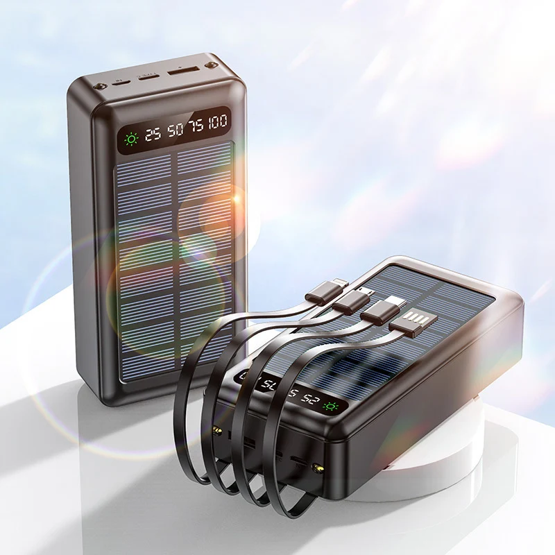 Solar-Powerbank mit Multifunktionsladung und integriertem LED-Display Skanto