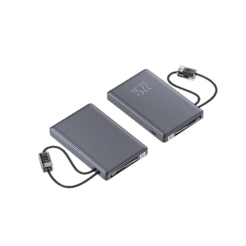 Tragbare Powerbank mit Schnellladefunktion und integriertem Ladekabel Skanto