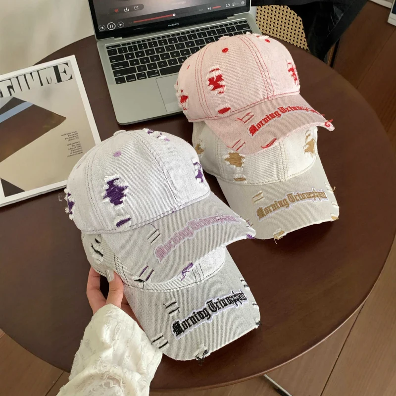 Damen Baseball Cap aus Denim im Used-Look Skanto