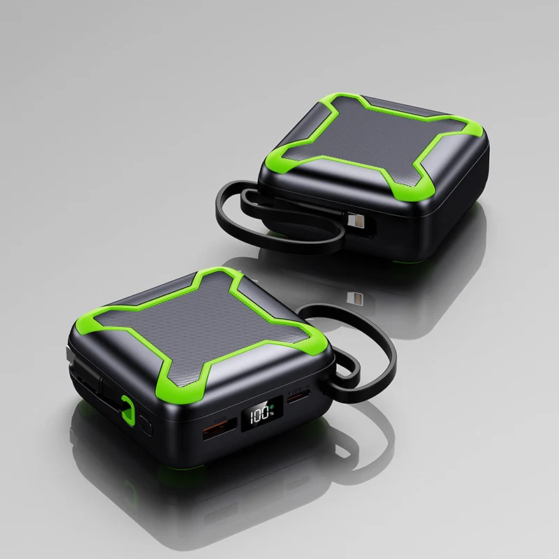 Robuste Powerbank mit integrierten Schnellladeanschlüssen Skanto