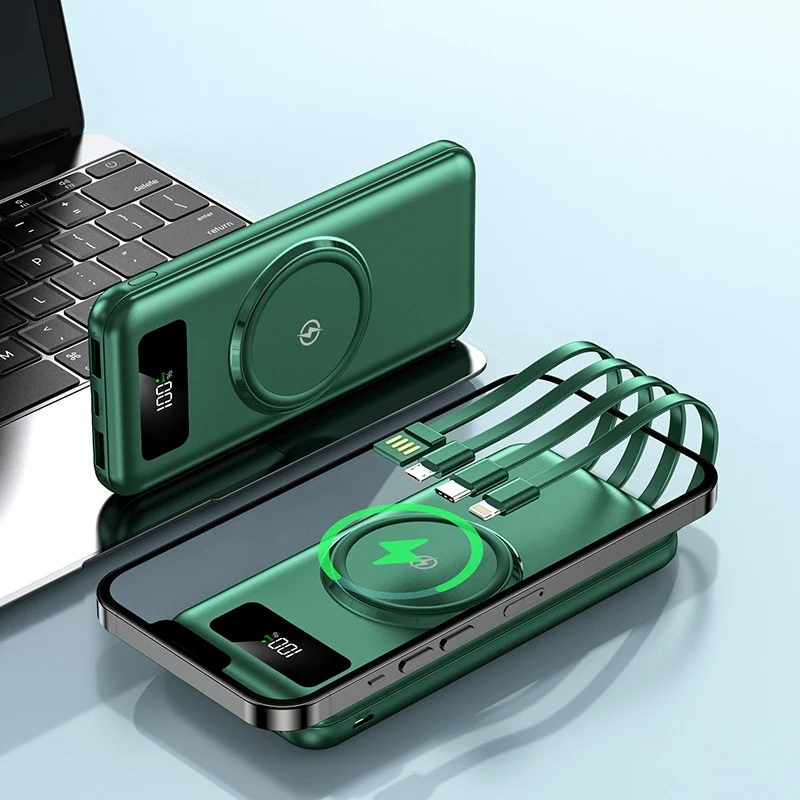 Powerbank mit kabelloser Ladefunktion von Skanto
