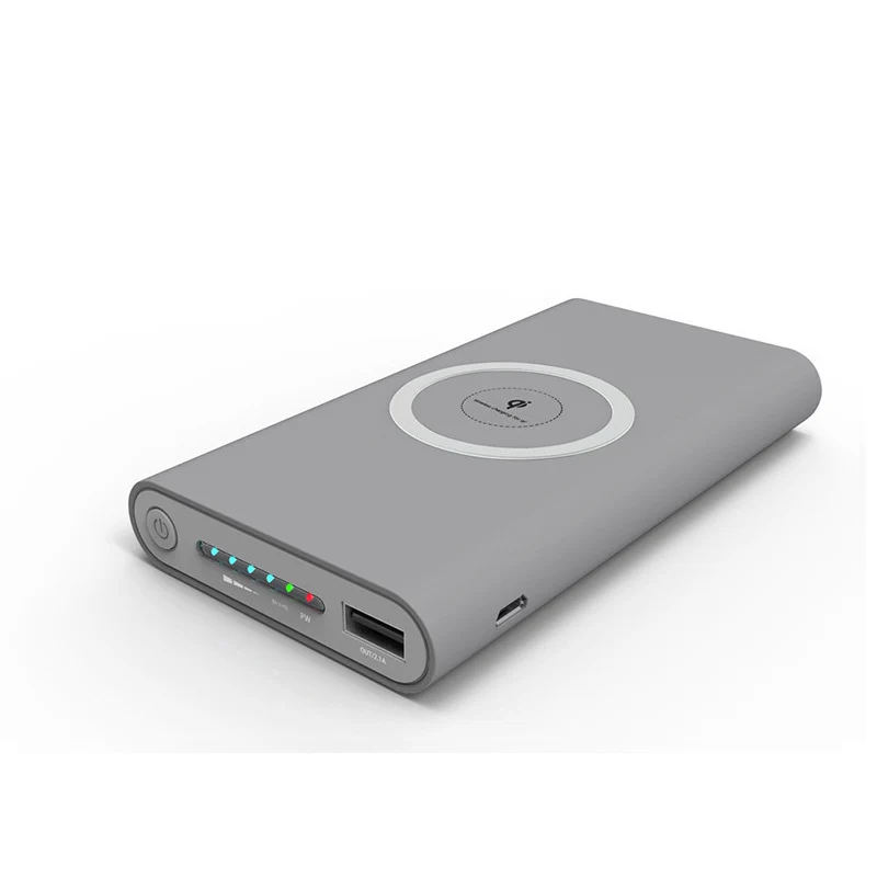 Powerbank mit kabelloser Ladefunktion und intelligenter Akkustatusanzeige Skanto