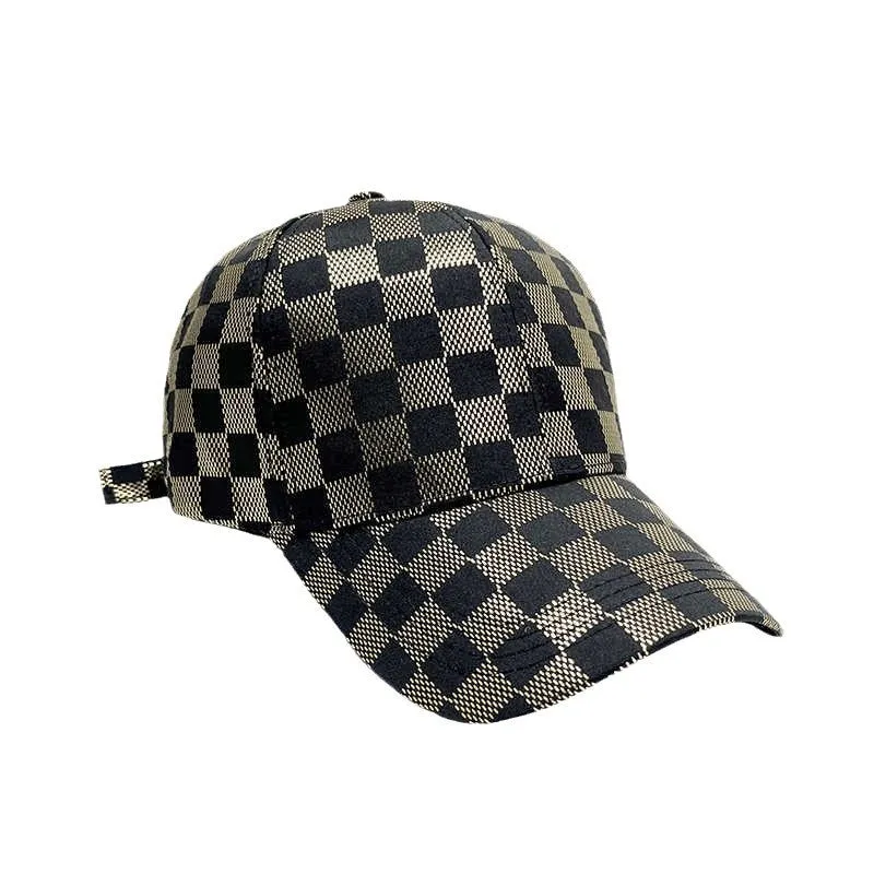 Damen stylische Baseballkappe mit Karomuster Skanto