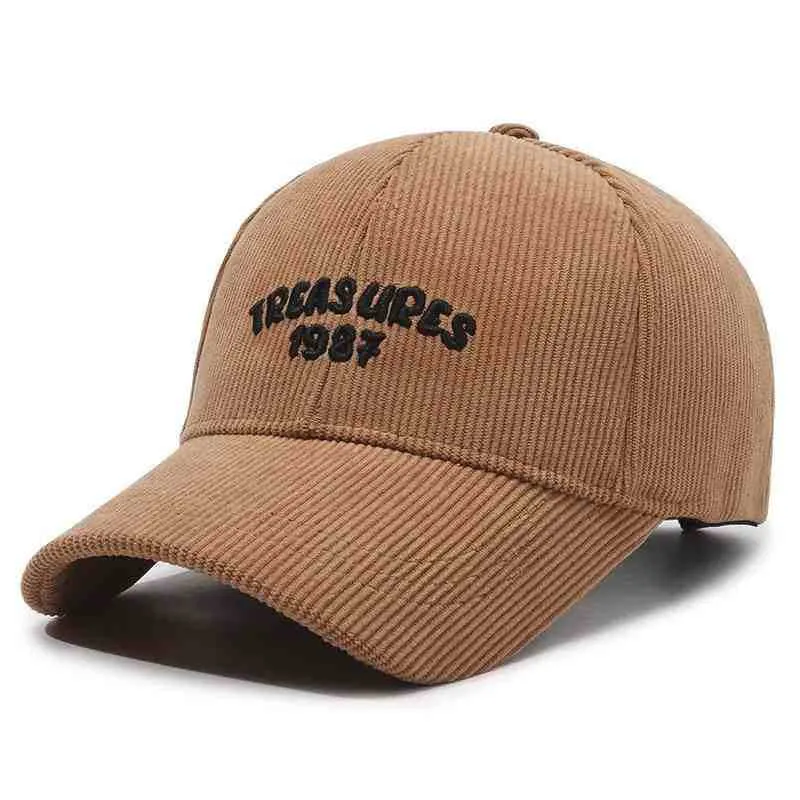 Damen Cord-Baseballcap mit Stickerei Skanto
