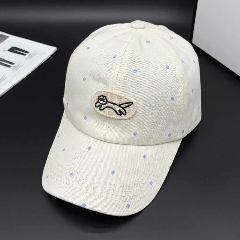 Damen Baseballkappe mit Polka-Dot-Stickerei Skanto