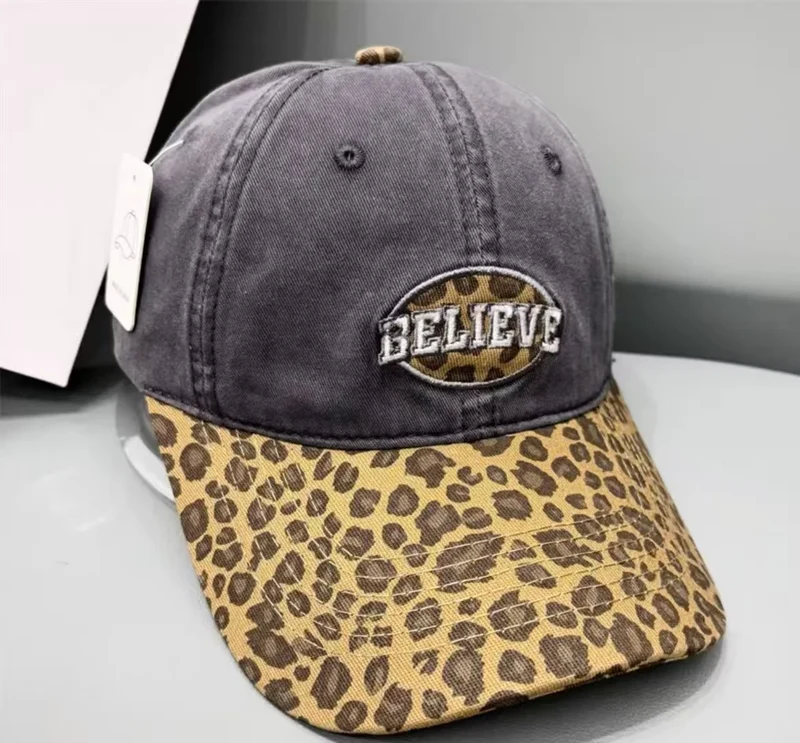 Damen lässige Baseballcap mit Leopardenmuster Skanto