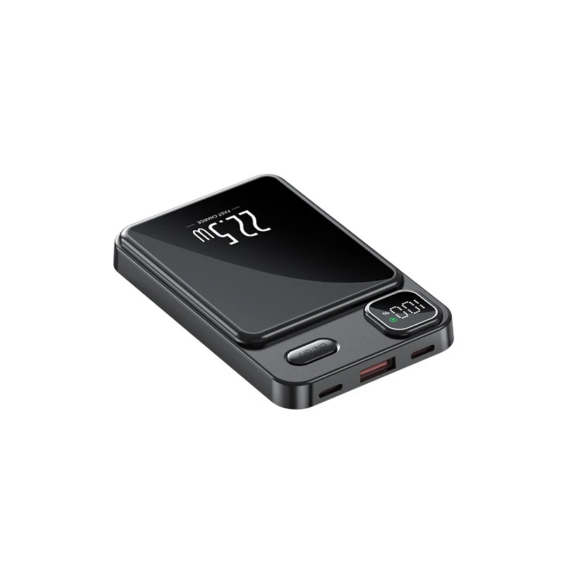 Tragbare Powerbank mit kabelloser Ladefunktion und intelligenter LED-Anzeige Skanto