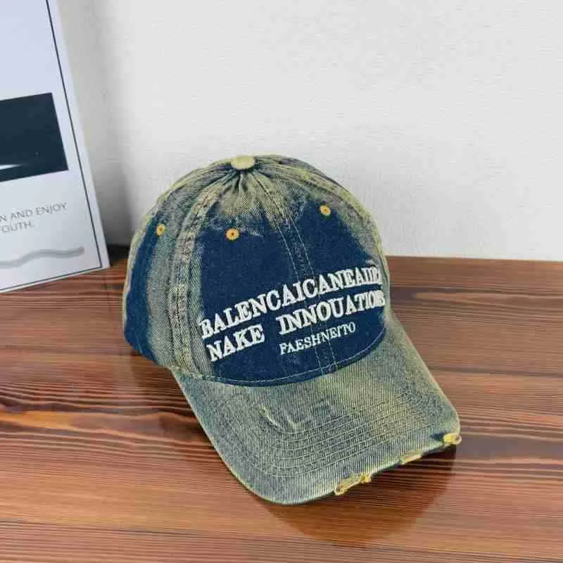 Unisex Baseballkappe aus Used-Denim im Vintage-Stil Skanto