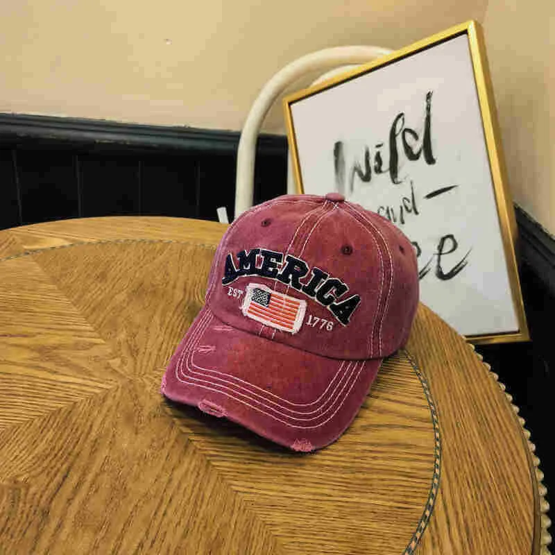 Unisex Distressed Baseballkappe im Vintage-Stil Skanto